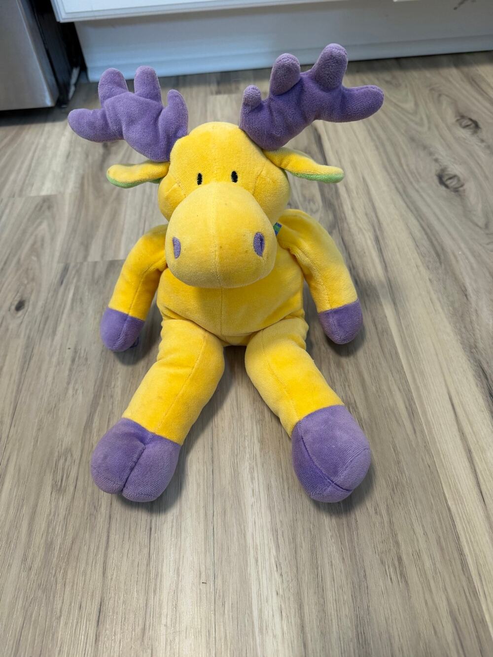 Mary Meyer Moose Plush Velour Yellow Purple Muddy Duddy Stuffed Toy Animal